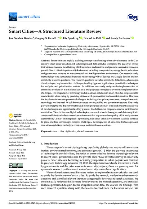 Smart Cities—A Structured Literature Review .